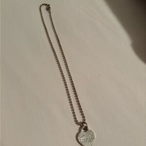 Tiffany & Co. Silver Heart Charm Necklace
